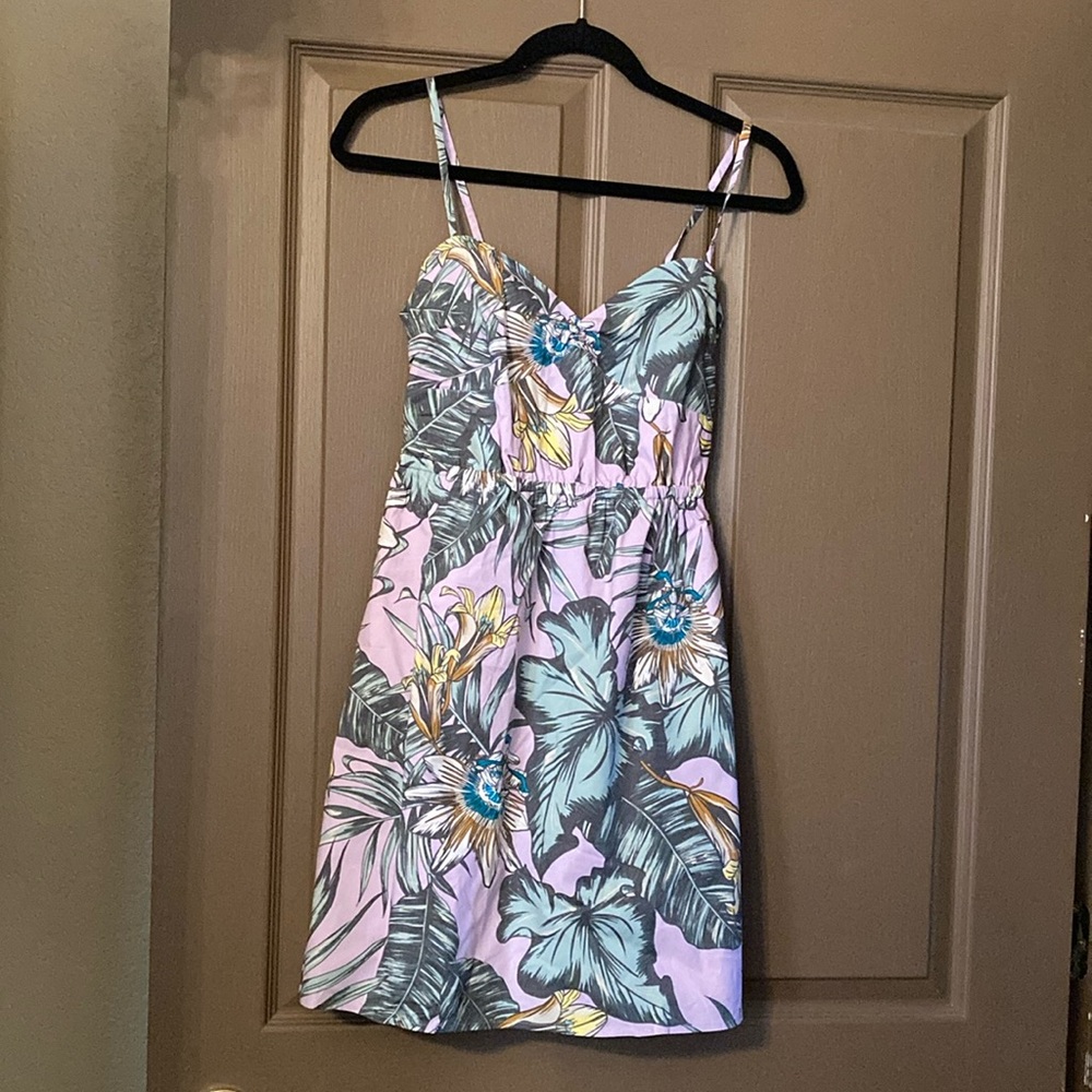 J. Crew Factory Tropical Floral Print Sun Dress Womens Size XS NWT